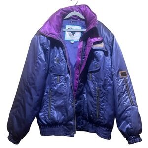 Schneider Austria Vintage Ski Jacket Iridescent Purple 80s 90s Retro Womens 48